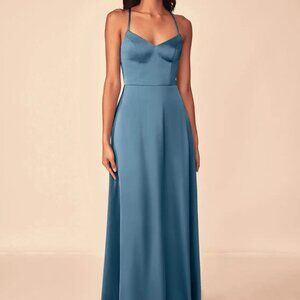 Azazie Mei Bridesmaid Dress Bermuda |  Size 6 **HEMMED**